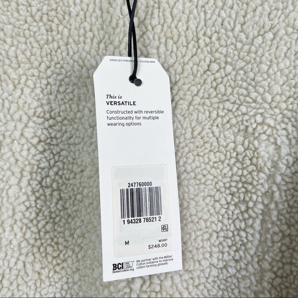 NWT Levi’s Reversible Faux Sherpa Coat SZ M - Picture 6 of 12